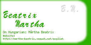 beatrix martha business card